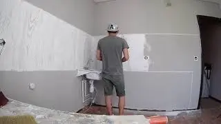 Кухонный фартук своими руками! Штукатурка из шпатлевки! Советуем его посмотреть!