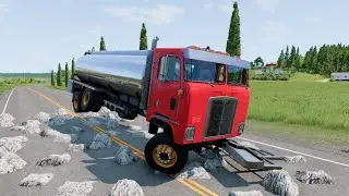 Truck vs Rock|Cars vs Rock|Bus vs Rock - Beamng Drive #2