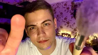 АСМР Пригласил на посиделки с массажем лица кисточкой😏✨ASMR Invited me to gatherings with a facial✨