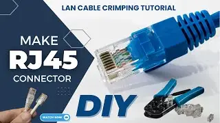 How to Make an RJ45 Connector Cable | DIY Ethernet Cable | LAN Cable Crimping Tutorial