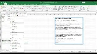 How to Delete All Comments in Excel