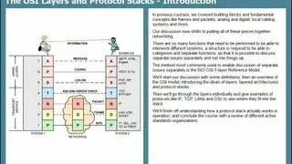 The OSI Layers and Protocol Stacks Networking Course