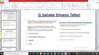 Tefsir Usûlü (TEFSİRİN TARİHSEL GELİŞİMİ)