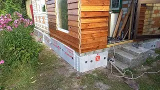 13 серия Из старой дачи в дом мечты! Утепление  цоколя.