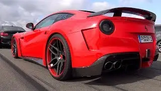 Novitec Rosso Ferrari F12 N-Largo - Start, Revs, Drag Races!