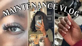 I cut half my hair off, diy nails & lashes, diy mini twists and MORE || Maintenance Vlog