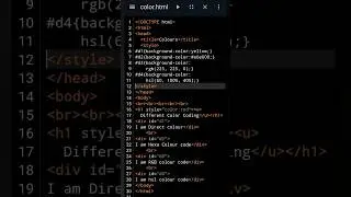 Different Colours Using Different method of Coding in html and CSS 