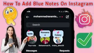 How To Add Blue Notes On Instagram (2024) | Get Blue Color Note With Kiss Emoji