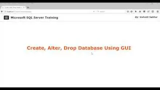 How To Create Database in SQL Server 2017 Management Studio