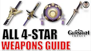 All FREE 4-Star Weapons Guide | Detailed Videos Links in Description | Genshin Impact #Shorts