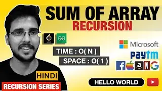 Sum of Array 🔥 Recursive solution Hello world Dynamic Programming Playlist 