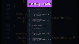 Cool rotating loader animation in CSS #css #codingstatus #python #virakshorts