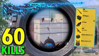 60 Kills🔥MY BEST RUSH GAMEPLAY WITH SNIPER AWM😍PUBG Mobile