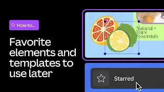 How to favorite elements and templates in Canva