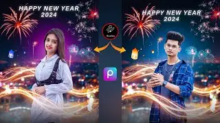 PicsArt happy new year photo editing 2024 | 2024 new year photo editing | PicsArt editing