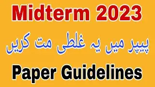 Midterm Exam 2023/ Guidelines midterm paper 2023