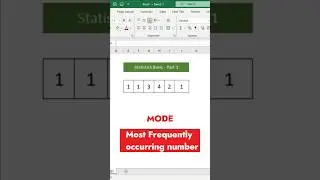 Calculate Mode in Excel #exceltips