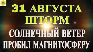 ВНИМАНИЕ! 31 АВГУСТА МОЩНЫЙ ШТОРМ! ПРОБИТА ГЕОМАГНИТНАЯ ЗАЩИТА ЗЕМЛИ!