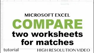 Excel - Compare Two Worksheets for Matches or Duplicates with No Unique IDs Tutorial - Part 3