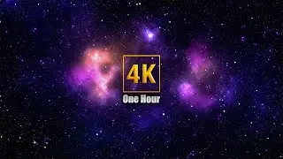 Purple Neon Galaxy - 1Hour - Space Background - Screen Saver Motion Background 4K