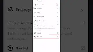 How to Hide like instagram Threads 
