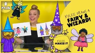 How to Draw a Fairy and Wizard! | Kylee Draws Magical Characters - Easy Fantasy Drawing for Kids!