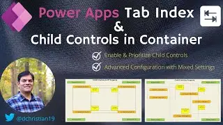 Power Apps Tab Index and Child Controls in a Container