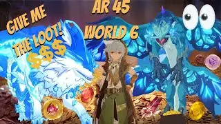 WORLD 6 AR 45 - Boreas and Dvalin LOOT x2 | Genshin Impact