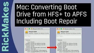 Mac: Converting Boot Drive from HFS+ to APFS Including Boot Repair