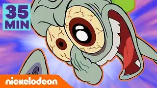 SpongeBob | Przez 35 MIN Skalmar ma ZŁY dzień! | Nickelodeon Polska