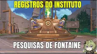 REGISTROS DO INSTITUTO DE PESQUISAS DE FONTAINE COM CONQUISTAS GENSHIN IMPACT
