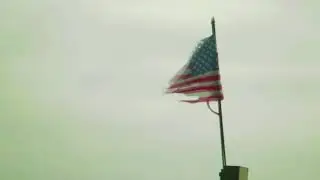 Torn USA flag