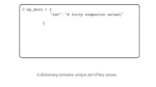 Dictionary properties; ch 10, video 2