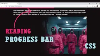 How to Create Reading Progress Bar Design Using HTML CSS And  JavaScript | Blog Progress