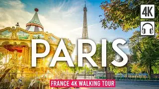 PARIS 4K Walking Tour | France Immersive Walk with Captions 4K/60fps