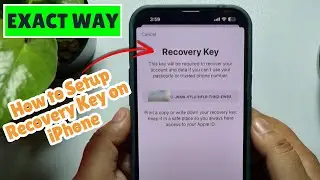 How to Setup Recovery Key on iPhone | iPhone New Update 2024