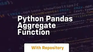 python pandas aggregate function