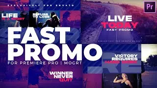 Fast Promo Trailer for Adobe Premiere Pro MOGRT [perfect for dynamic sports or urban opener]