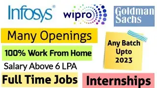 Wipro Freshers Recruitment 2021| Infosys Bulk Hiring | Any Batch | Latest Jobs 2021