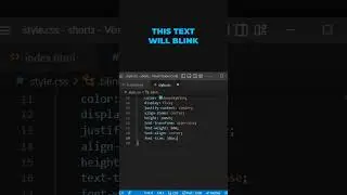 CSS Text Blink Animation #shorts #shortvideo