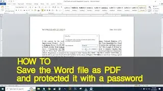 how to Save the Word file as PDF and protected it with a password