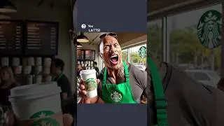 If The Rock Worked in Starbucks ☕️ #ai #memes