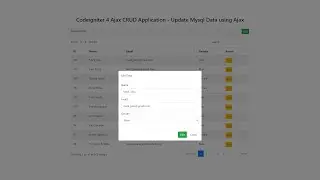 Ajax CRUD in Codeigniter 4 with DataTables - Update Data