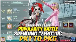 Popularity Battle Journey Pk1 to Pk5 | “ZERO” UC Spended on Popularity