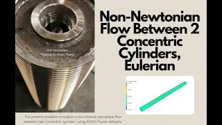 Non-Newtonian: Non Newtonian Flow Between 2 Concentric Cylinders, Eulerian CFD Simulation