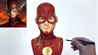 How to make The Flash clay sculpture with clay