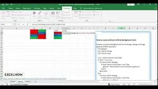 How to count and sum cells by background color