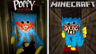 MINECRAFT NEW HUGGY WUGGY VS POPPY PLAYTIME   ORIGINAL VS MINECRAFT