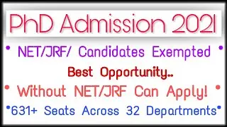 phd admission 2021 | latest phd admission notification 2021 | phd notification 2021