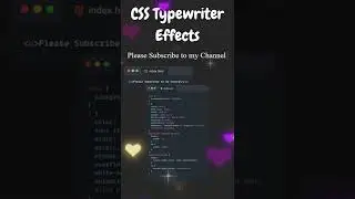 Typewriter Effect with HTML and CSS